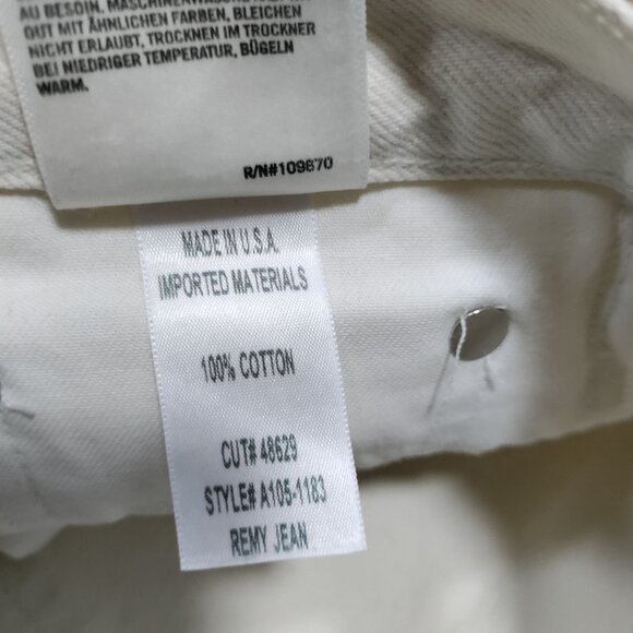 AGOLDE x REVOLVE Remy Twee High Waisted Button Fly Straight Jeans Cream US 30 - Picture 9 of 15